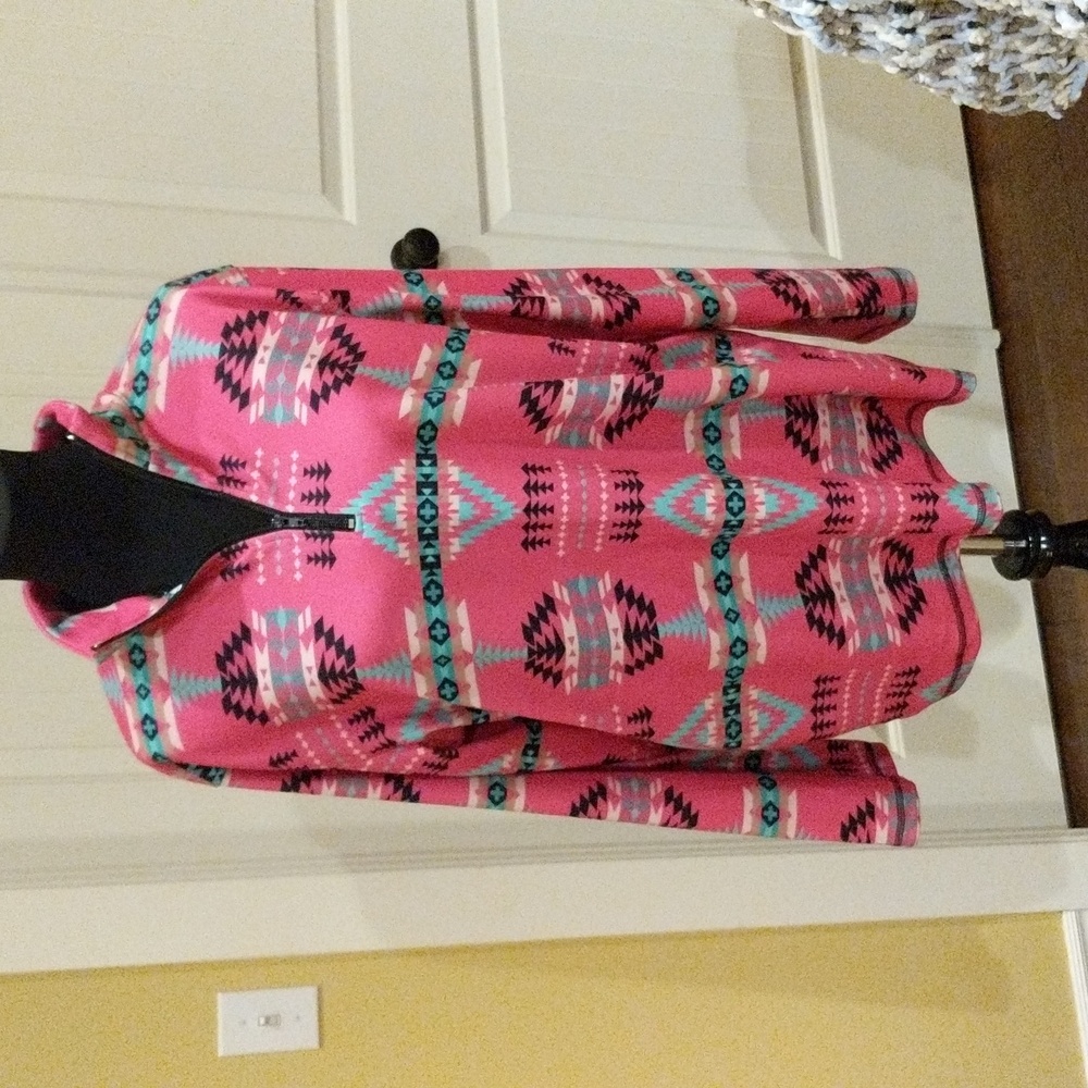 Aztec Print Pink Pullover Top